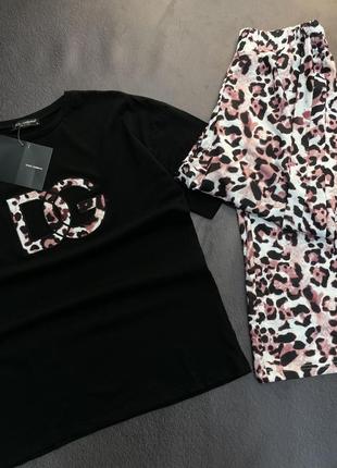 Женский костюм с леопардовыми брюками. больше в нашем магазине!