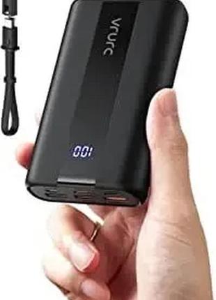Power bank vrurc с быстрой зарядкой 22.5 вт 20000 mah, pd qc3.0 3 usb-a+1micro+1usb-c повербанк павербанк
