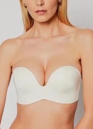 70-a/b молочный бюст без бретелей на лягушачьих лапках wonderbra w032d