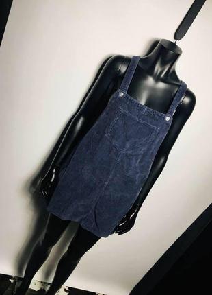 Вельветовий синій сарафан topshop moto