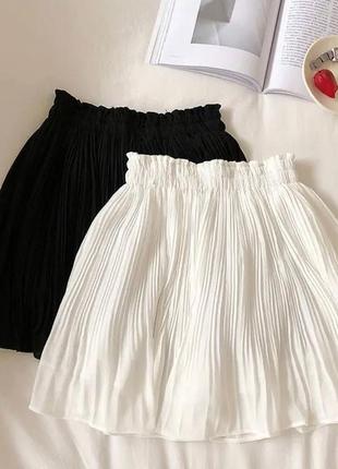 Юбка плиссе с подкладкой юбка мини