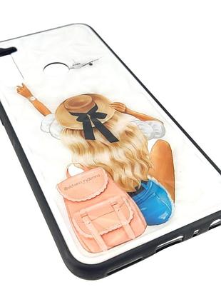Чехол prisma для телефона xiaomi redmi note 8t бампер рисунок lady airplane 2