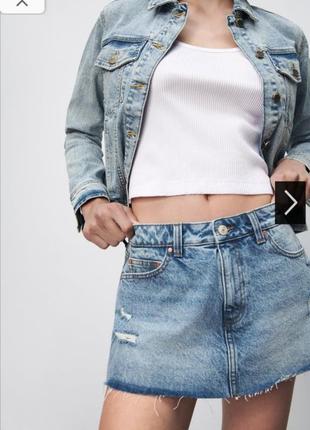 Джинсовая юбка шорты zara