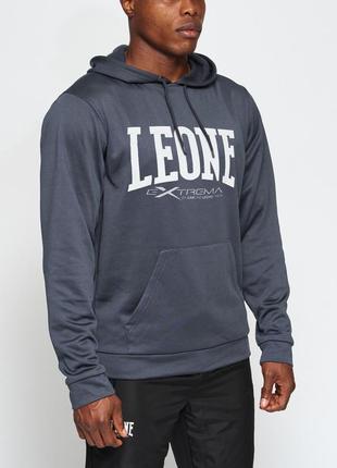 Толстовка з капюшоном leone logo gray m