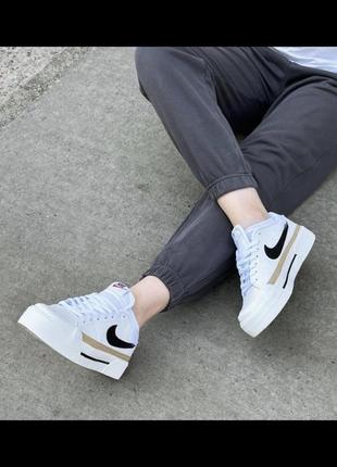 Nike court legacy lift white
