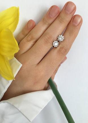 Серьги гвоздики серебро 925 проба
