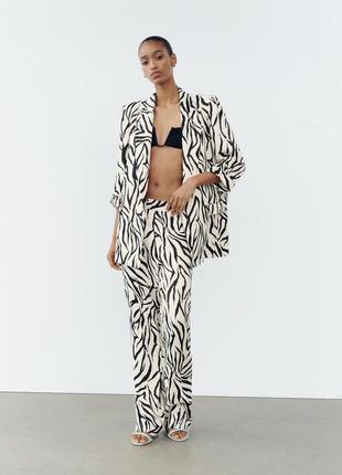 Блейзер женский зебра zara new