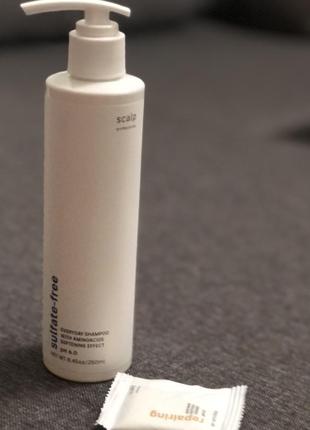 Бессульфатный шампунь с аминокислотами scalp everyday shampoo with aminoacids softening effect ph 6.