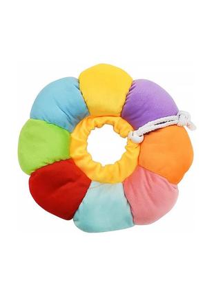 М'який комір-подушка для кішок taotaopets 028811 xs rainbow 10-19 см антивиливний
