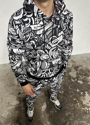 Теплий спортивний костюм худі+штани чоловічий