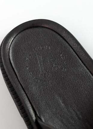 Шлепанцы женские черные экокожа 589235