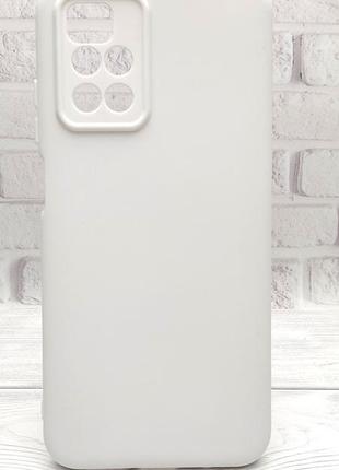 Уценка !!!! чехол silicone case box для xiaomi redmi 10 / redmi 10 2022 бампер с микрофиброй белый (уценка)