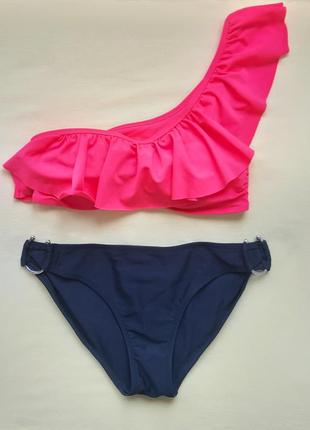 Дитячий купальник топ на одне плече воланами рюшами