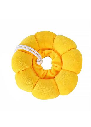 М'який комір-подушка для кішок taotaopets 028811 xs yellow 10-17 см антивиливний