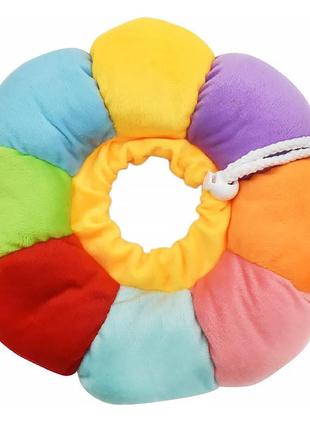 М'який комір-подушка для кішок taotaopets 028811 l rainbow 18-26 см антивиливний