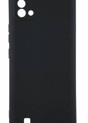 Чехол silicone case для realme c11 2021 бампер с микрофиброй черный