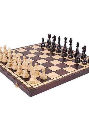 Шахматы из натурального дерева елочные choinkowe для подарка с вкладкой интерьерные madon 47 на 47 см (129)2 фото