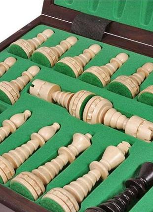 Шахматы из натурального дерева елочные choinkowe для подарка с вкладкой интерьерные madon 47 на 47 см (129)7 фото