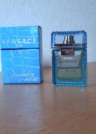 Миниатюра флакон eau fraiche versace man 5 ml остаток парфюм духи туалетная вода коллекц