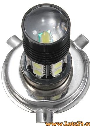 2шт авто лампы h4 12 smd + 1 cree led светодиодные лампы для авто альтернатива drl и дхо