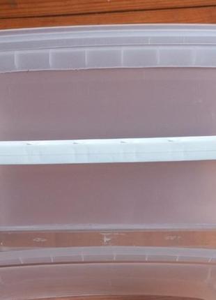 Ведро пластиковое 5л. с ручкой и крышкой, для хранения пищевых продуктов, прозрачное