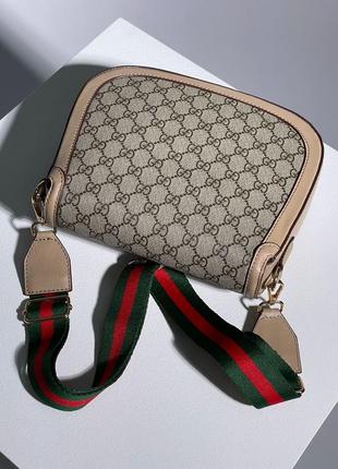 Сумка жіноча в стилі gucci lady web beige3 фото