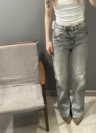 Сірі прямі джинси h&m