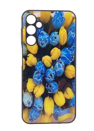 Чехол glass case для samsung a24 / a245 бампер tulips