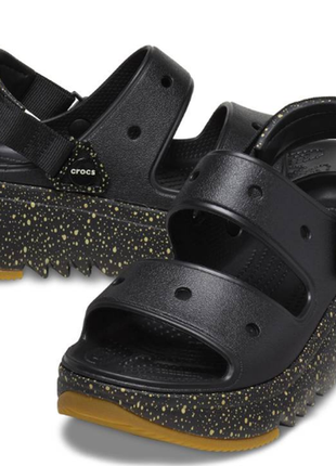 Crocs кроксы клоги на платформе сандалии босоножки hiker xscape festival 208610 black multi