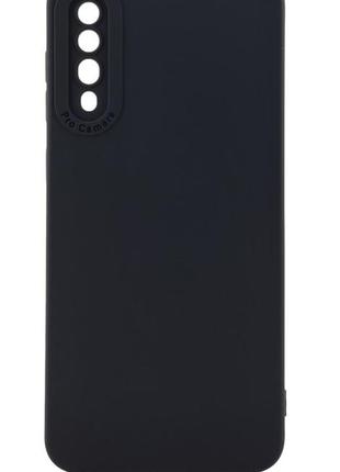 Чехол tpu pro camera для телефона samsung galaxy a30s a50 / a505 бампер с микрофиброй черный