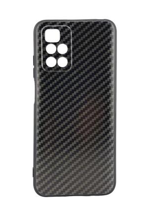 Чохол soft carbon для xiaomi redmi 10c бампер силікон чорний