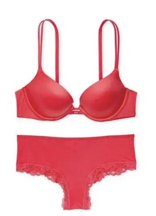 Комплект victoria's secret push-up bra wild strawberry