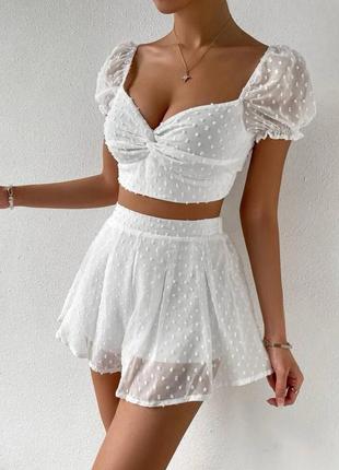 Костюм (топ и юбка - шорты)