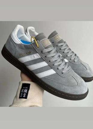 Кросівки adidas spezial grey white1 фото