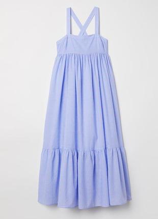 Бавовняна довга ярусна сукня плаття сарафан h&m2 фото