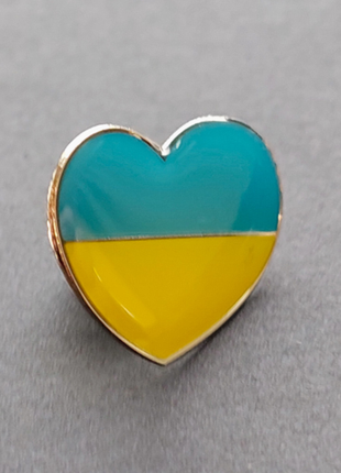 Значок "україна в серці" (пін, брошка)