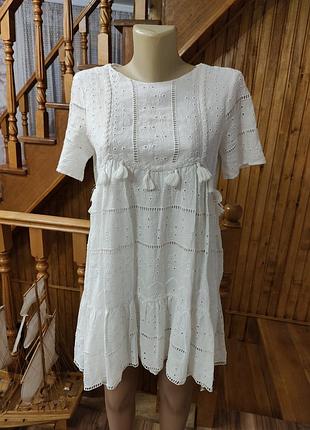 Платье миди 100%котон бренд trf