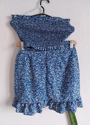 Шикарный костюм топ и юбка