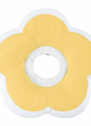 Мягкий воротник-подушка для кошек lesko dt-1018 l yellow послеоперационный защитный от вылизывания