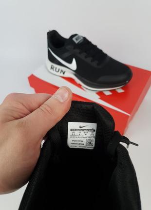 Текстильные кроссовки репл. сеткой мужские черно-белые nike vaporfly 3 run black white. обувь мужская найк2 фото