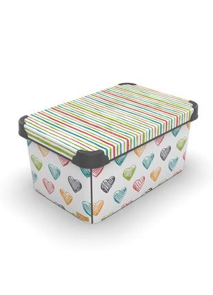 Контейнер qutu style box colored zigzag, 10 л