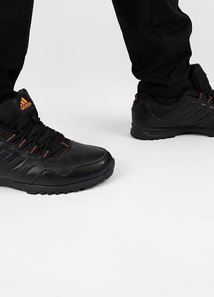 Кроссовки репл. мужские весна осень черные с оранжевым adidas One terrex. мужская обувь черная адидас терекс на