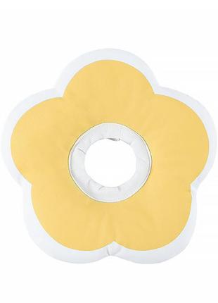Мягкий воротник-подушка для кошек lesko dt-1018 s yellow послеоперационный защитный от вылизывания