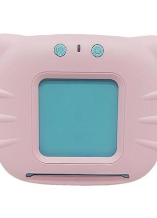 Кишенькова абетка монтессорі "котик" 8888, 112 карток у коробці (рожевий)