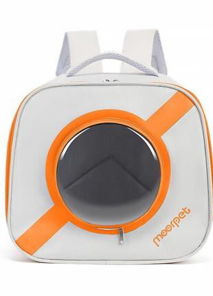 Рюкзак-переноска для кішок taotaopets 241109 window orange сумка з віконом для тварин