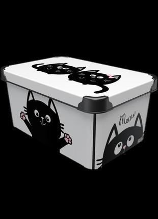 Контейнер qutu style box meow black, 10 л