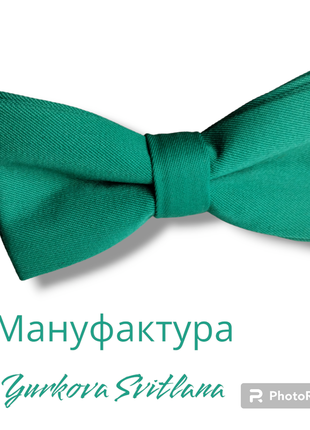 Галстук бабочка детский. зелёный галстук бабочка.