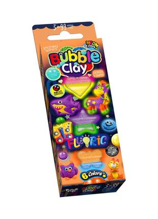 Набір для творчості "bubble clay "fluoric" bbc-fl-6-01u укр  (bbc-fl-6-01u)