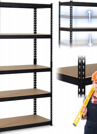 Багатофункціональний стелаж humberg 183 x 90 x 45 см hr-700 black (570001)