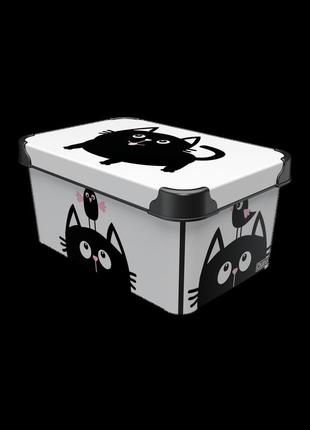 Контейнер qutu style box meow black, 5 л